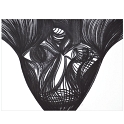 FACELESS - charcoal 108 x 100 cm.